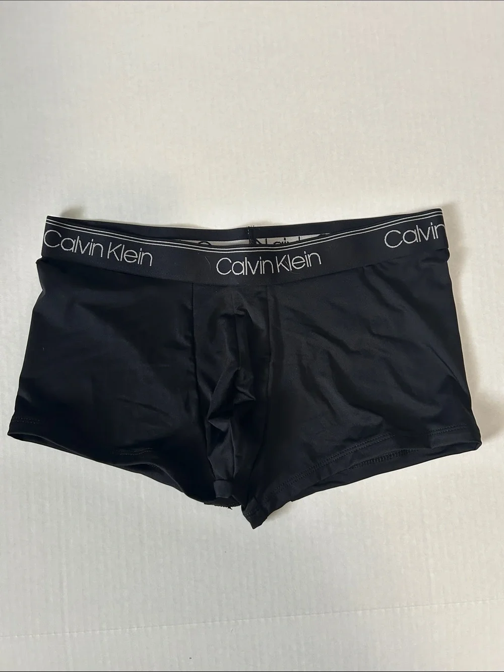 Calvin Klein Black Men's Boxer Briefs with Logo Waistband